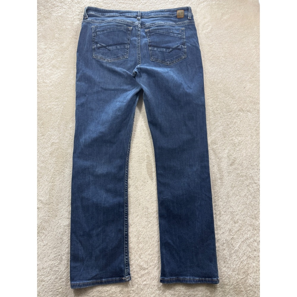 BKE Womens Payton Straight ABK1639 Stretch Blue Denim Jeans 33R Meas: 35x30 - Picture 2 of 7